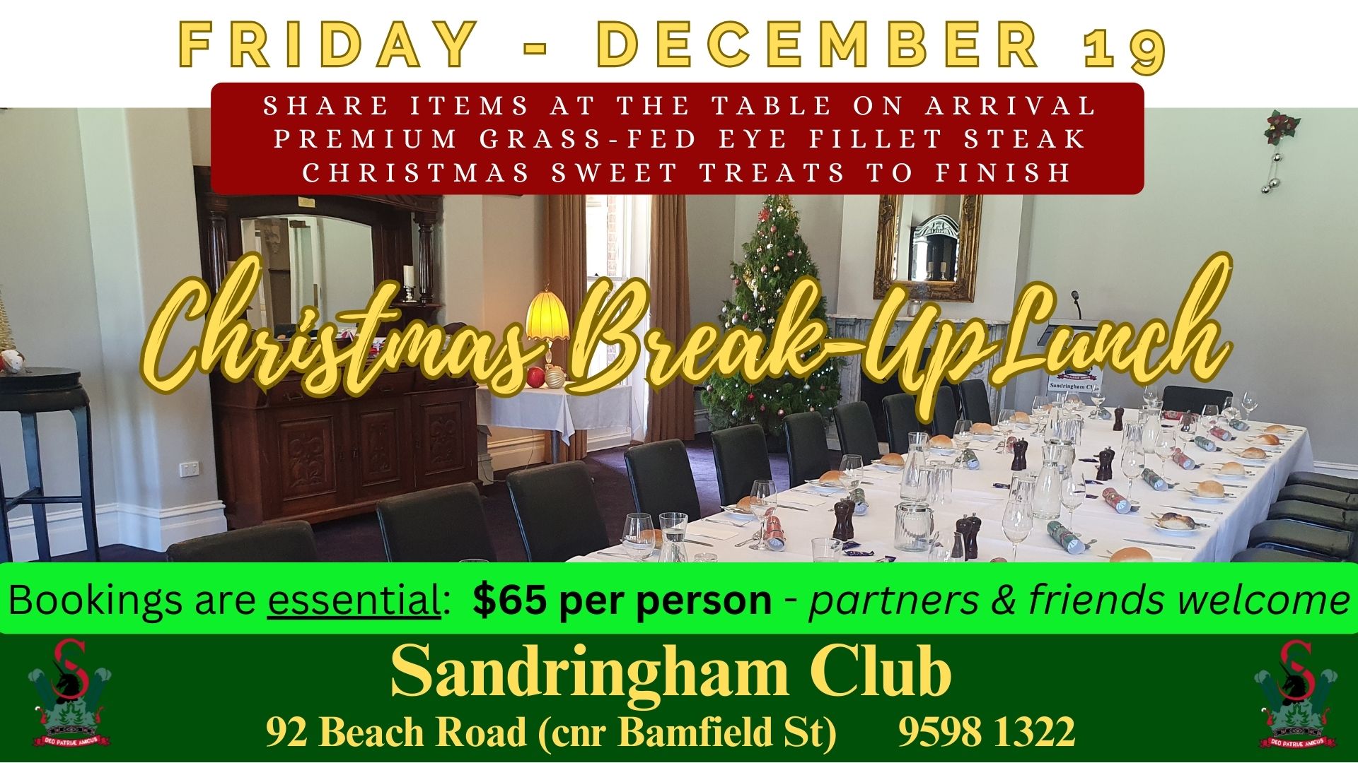 CLICK HERE TO EMAIL YOUR Table booking